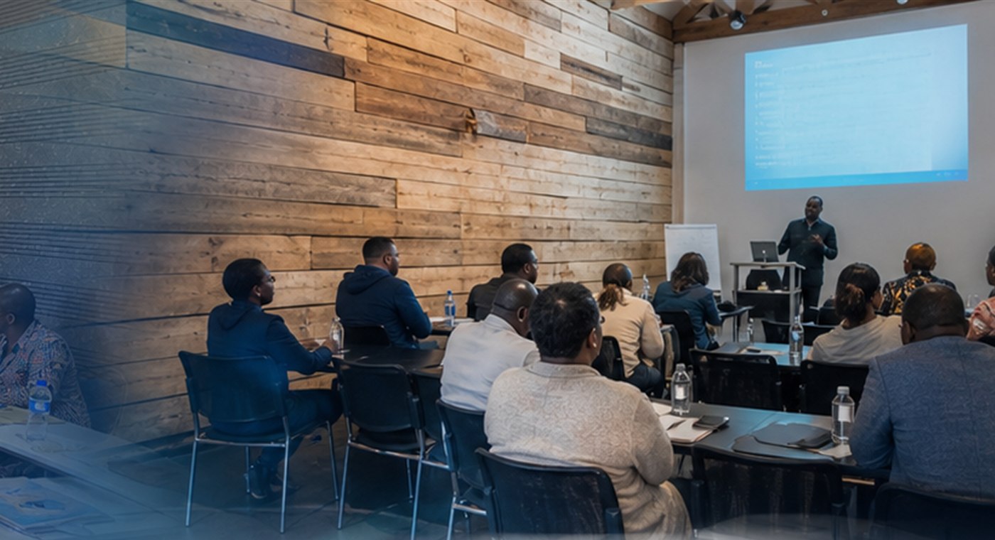 Facilitator presenting to participants during a change management session