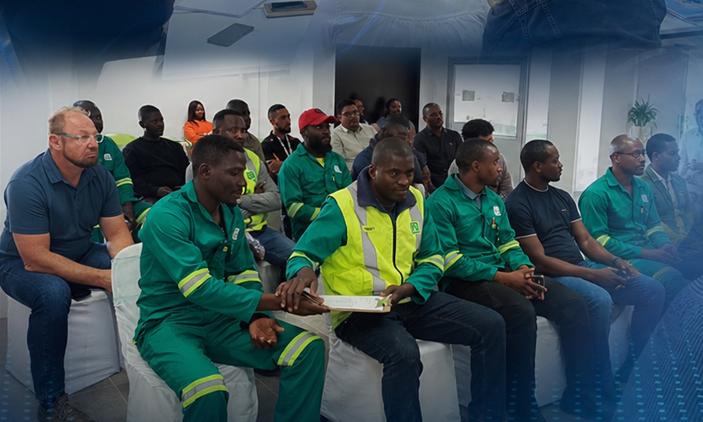 Frontline team in a practical workplace training session